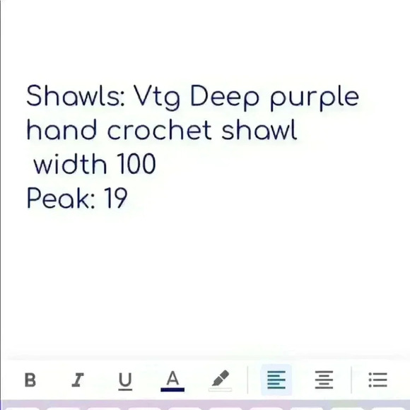 Vtg deep purple red hand crocheted knit infinity shawl scarf - Picture 2 of 7